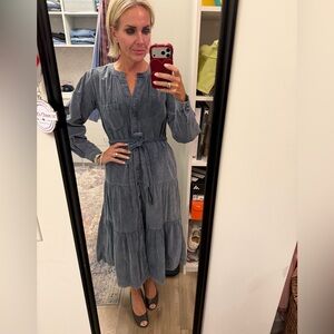 Pilcro Denim Blue Maxi Dress